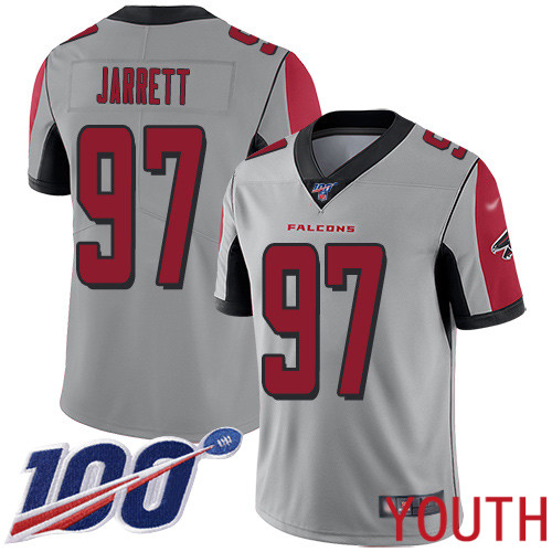 Atlanta Falcons Limited Silver Youth Grady Jarrett Jersey NFL Football 97 100th Season Inverted Legend